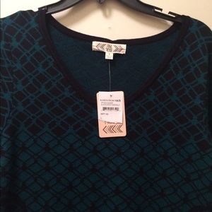NWT DRESS, Black/Deep Emerald